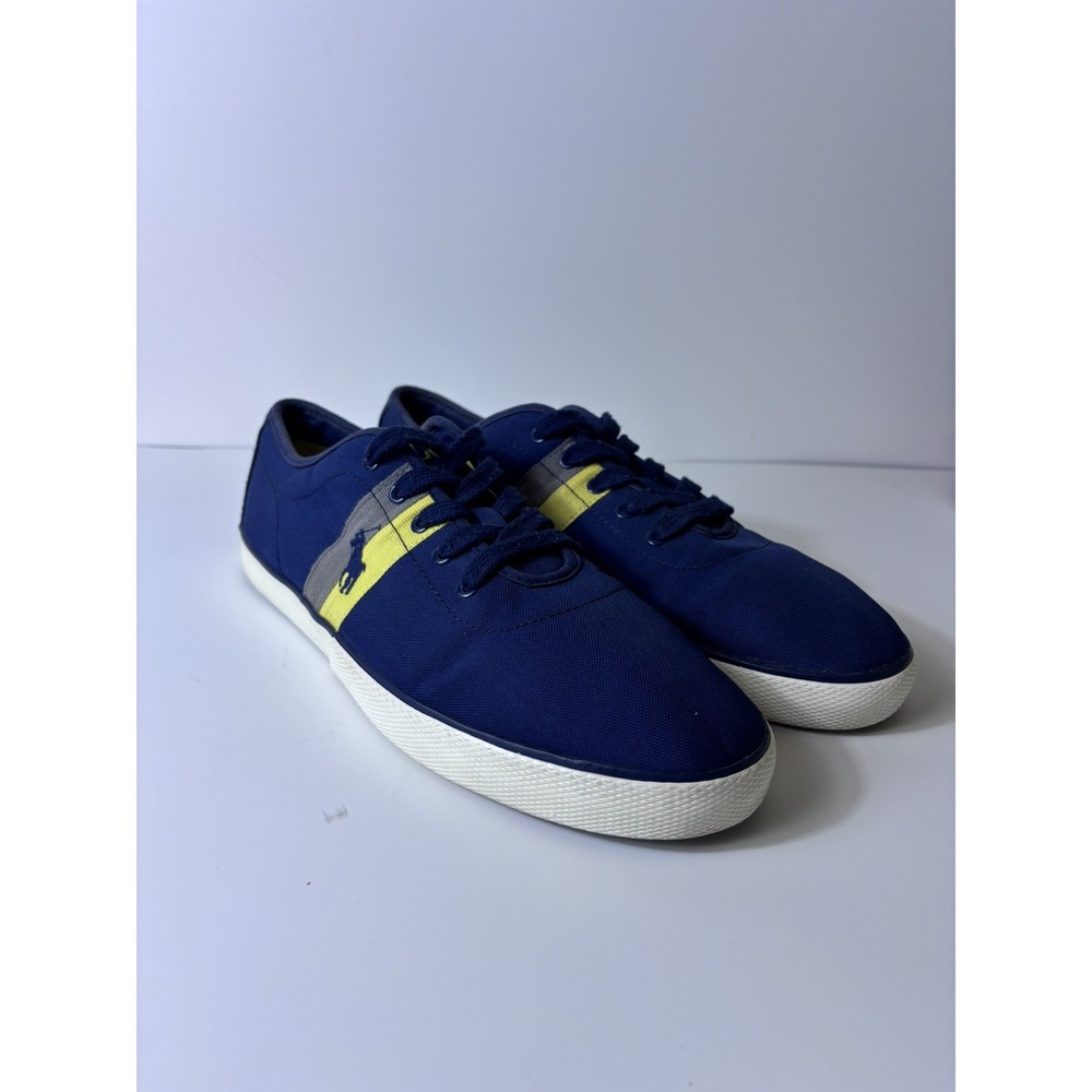 Polo Ralph Lauren Navy Blue Halford Sneakers Mens Size 12D casual dress